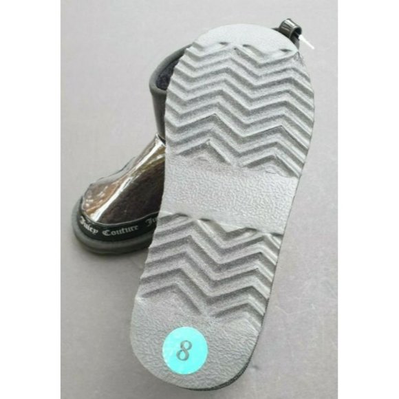 JUICY COUTURE SIZE 8 BOOTIE BOOTS BLACK KLASH CLEAR LOGO - Picture 5 of 12